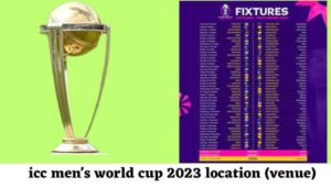 icc men's world cup 2023 location (venue)