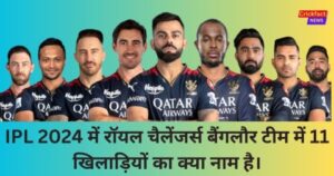 IPL 2024 में रॉयल चैलेंजर्स बैंगलौर टीम में 11 खिलाड़ियों का क्या नाम है।,और RCB टीम की ताकत क्या है |